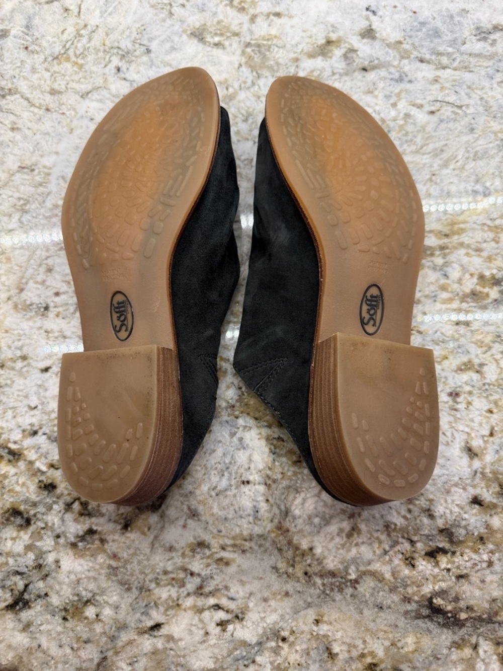 Söfft Dark Green Netta Suede Slides - Picture 5 of 6